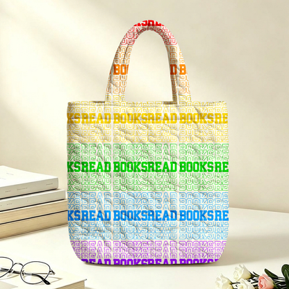Pagewings Read Books Quilted Tote Bag