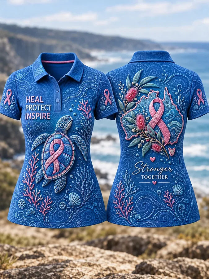 Women's Breast Cancer Awareness Culture In Australia Polo T-Shirt