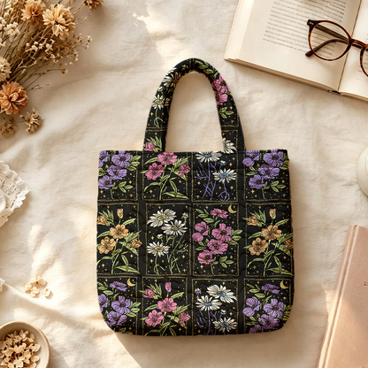 Pagewings Fantasy Bookish Quilted Tote Bag