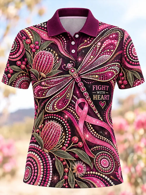 Women's Breast Cancer Awareness Culture In Australia Polo T-Shirt