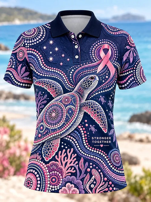 Women's Breast Cancer Awareness Culture In Australia Polo T-Shirt