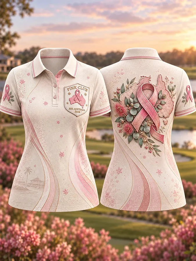 Women's Breast Cancer Awareness Culture In Australia Polo T-Shirt